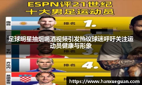 足球明星抽烟喝酒视频引发热议球迷呼吁关注运动员健康与形象